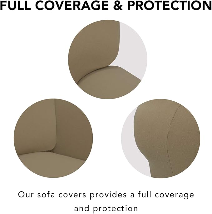 PureFit Super Stretch Chair Covers Fleece Couch Covers - Image 3