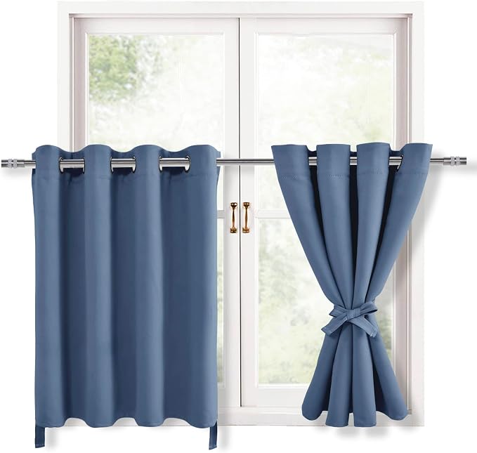 Blackout Curtains for Bedroom, 52 x 30 Inches Long, Window Curtains for Living by Hiasan