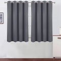 Blackout Curtains 66 x 54 Inch Long Grey Curtains Set of 2 Panels Room by Lemomo