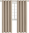BGment Blackout Curtains - Grommet Thermal Insulated Room Darkening Bedroom and Living Room Curtains, Set of 2 Panels (52 x 95 Inch, Sand)