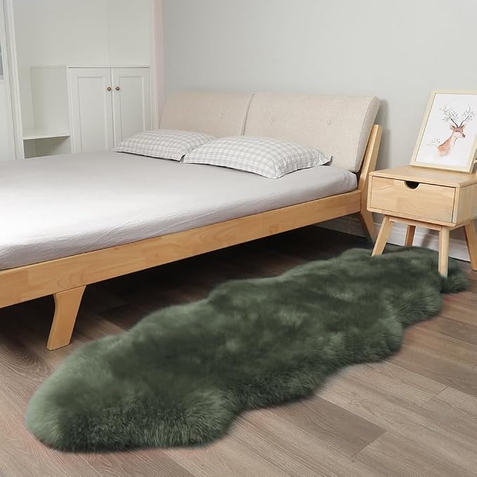 IRIWOOL Premium Genuine Fur Sheepskin Rug Real Australia Sheepskin Natural - Image 5