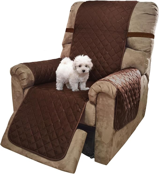 U-NICE HOME Reversible Recliner Chair Covers, Pet Friendly, Elastic Straps by U-NICEHOME