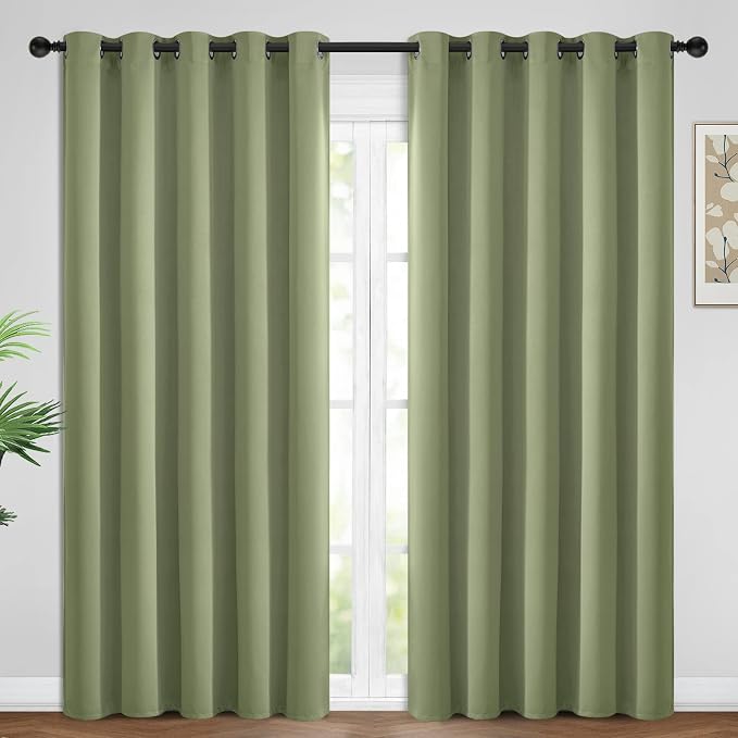 Yakamok Room Darkening Curtains 62x84 inch Length Sage Green-Living Room | 2 by Yakamok