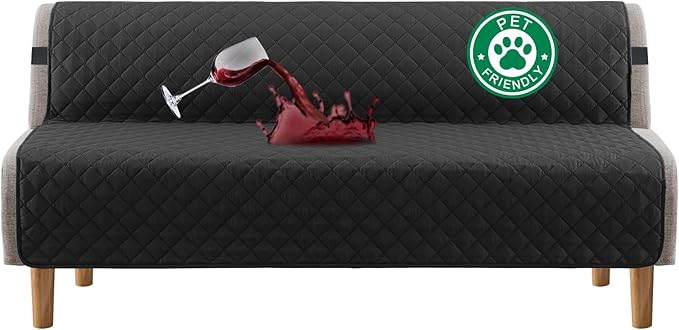 Turquoize 100% Waterproof Futon Cover Futon Slipcover Washable Armless Sofa Bed by Turquoize
