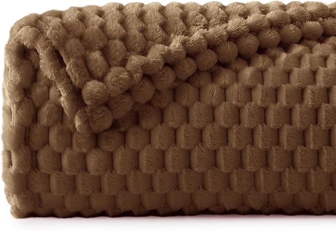 BEDELITE Brown Twin Blanket for Couch, Soft Cozy Gifts for Women, 60 * 80 | 3D - Image 2