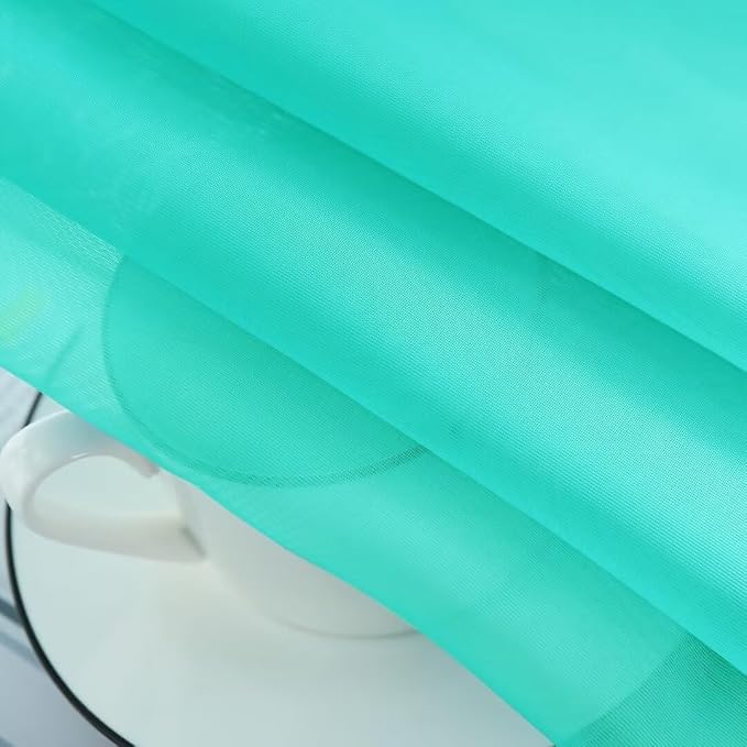 SpaceDresser Sheer Voile Window Treatment Rod Pocket Curtain Panels - Image 5