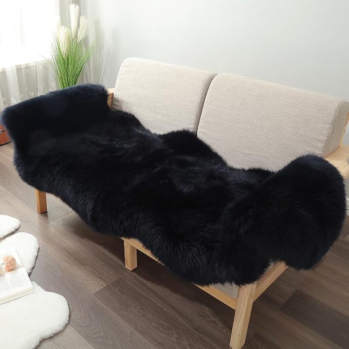 IRIWOOL Premium Genuine Fur Sheepskin Rug Real Australia Sheepskin Natural by IRIWOOL