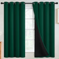 SimpleHome Dark Green 100% Blackout Curtains Room Darkening Living Room 63 | by SimpleHome