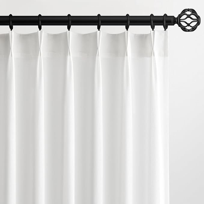 Topfinel Pinch Pleated 63 Inch Curtains 2 Panels by Topfinel