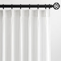 Pinch Pleated Sheer Curtains 120 Inches Long, Light Filtering Semi Sheer White by Topfinel