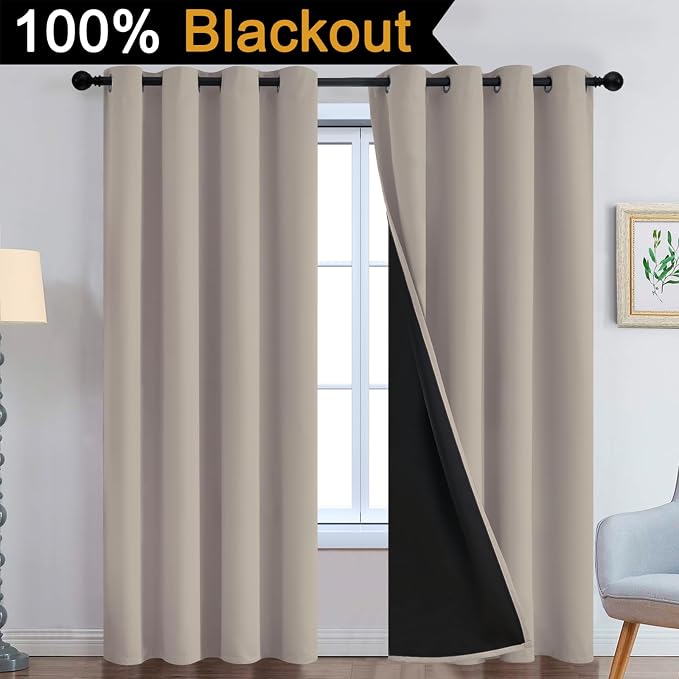 Yakamok Natural Blackout Curtains 96 Inches Long - Image 2