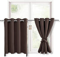RV Blackout Curtains for Bedroom 52 x 30 Inches Long Brown 2 Panels | Thermal by Hiasan