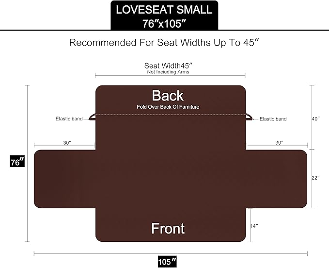 U-NICE HOME Loveseat Sofa Cover - Image 6