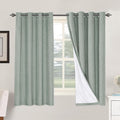 H.VERSAILTEX Linen Blackout Curtains 63 Inches Long 100% Blackout Thermal by HVERSAILTEX