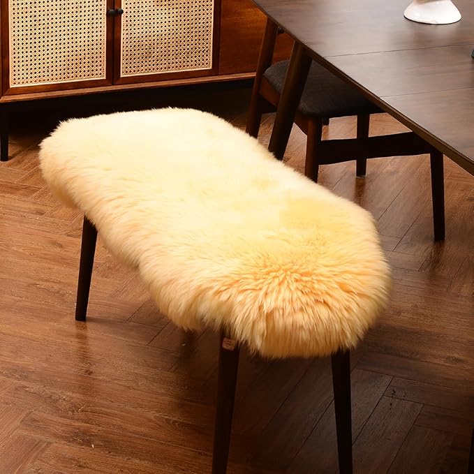 LLB Genuine Sheepskin Area Rug Wool Rug Fur Carpet Fluffy Shaggy Fur Rug - Image 3