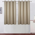 Blackout Curtains 66 x 54 Inch Long Beige Curtains Set of 2 Panels Room by Lemomo