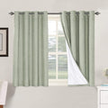 H.VERSAILTEX Linen Blackout Curtains 45 Inches Long 100% Absolutely Blackout by HVERSAILTEX