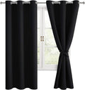 Blackout Curtains for Bedroom and Living Room, 38 x 72 Inch | Light Blocking by Hiasan