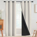 SimpleHome Cream 100% Blackout Curtains Room Darkening Living Room 84 Inch | by SimpleHome