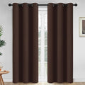 Yakamok Room Darkening Curtains 42x84 inch Long Chocolate Brown-Living Room | 2 by Yakamok