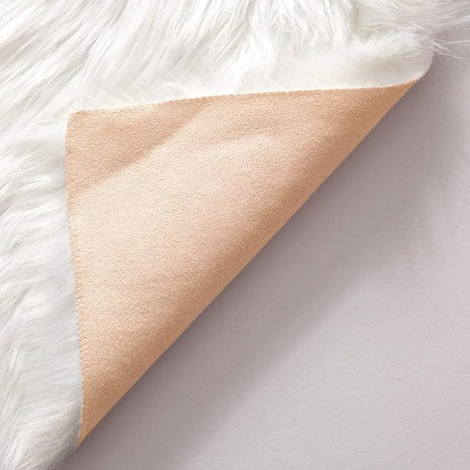 MIULEE Fluffy Area Rug 2x6 ft Faux Fur Sheepskin Rug - Image 3