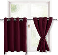 RV Blackout Curtains for Bedroom 52 x 30 Inch Long Burgundy 2 Panel | Thermal by Hiasan