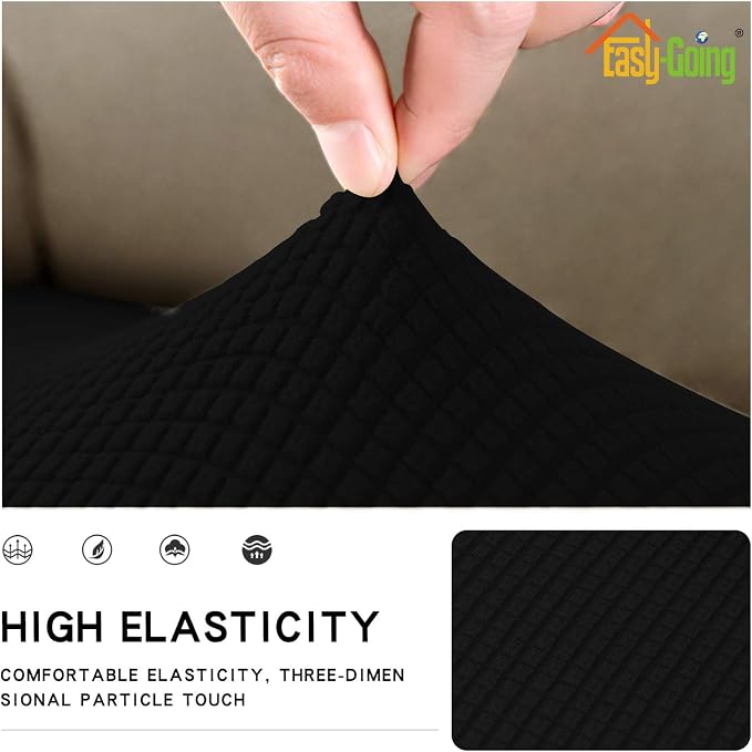 Easy-Going Stretch 1 Piece Loveseat Couch Cushion Cover - Image 4