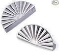 2 Pack 3 Inch (76mm) Polished Chrome Cabinet Pulls Cup Flat Drawer Handles Kitchen Cupboard Pull Bathroom Dresser Sunflower Handle Unique Hardware for Furniture Door Wardrobe Hardware TYH-BC-2
