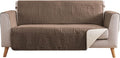 Toffee Loveseat Covers 2 Cushion Couch, Water-Repellent Sofa Cover by Pamhaven