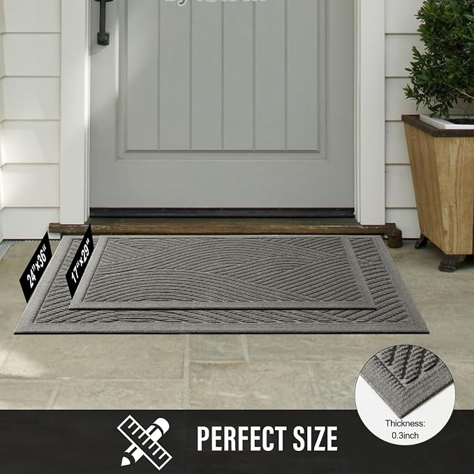 Sturdy Front Door Mat, Absorbent Muddy Dirt Resist Welcome Door Mats Outdoor - Image 6