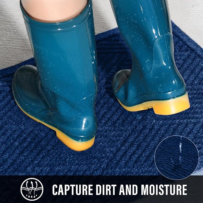Sturdy Front Door Mat, Absorbent Muddy Dirt Resist Welcome Door Mats Outdoor - Image 3