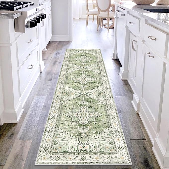 Yamaziot Washable Runner Rug, 2x8 Non-Slip Boho Vintage Hallway Kitchen Rug | by Yamaziot