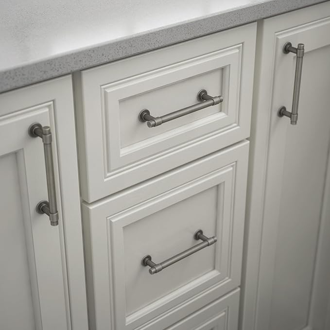 Franklin Brass Francisco (1-Pack) Cabinet Handles 5-1/16" Hole Center Pulls | Heirloom Silver Hardware for Kitchen Drawers, Dressers, Furniture P29618-904-C