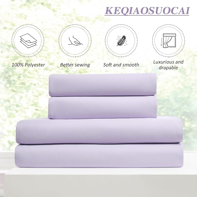 Lilac Blackout Curtain Drapes Pleated - Image 5