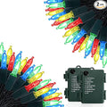 KOUQIYA Battery Operated Christmas Lights, 2 Set of 17ft 50 LED Mini String Light with Auto-Timer 8 Modes Waterproof Tree Lights (Multicolor, 50 LEDs x 2 Pack)