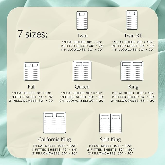 LuxClub 3 PC Sheet Set Bed Sheets Deep Pockets 16" Eco Friendly Wrinkle Free Cooling Machine Washable Hotel Bedding Silky Soft - Aquamarine Twin XL