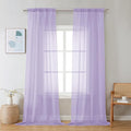 Chyhomenyc Lilac Sheer Curtains 120 Inches Long by Chyhomenyc