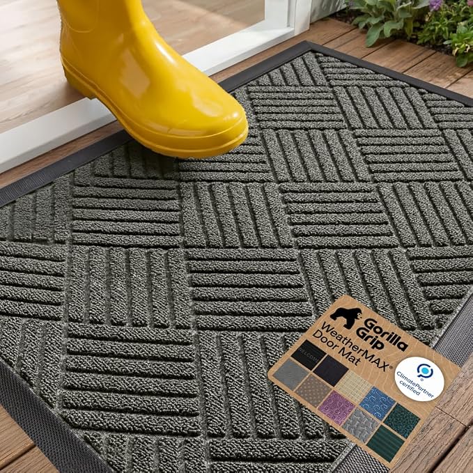 GORILLA GRIP 100% Waterproof All-Season WeatherMAX Doormat US Designed Natural by Unknown