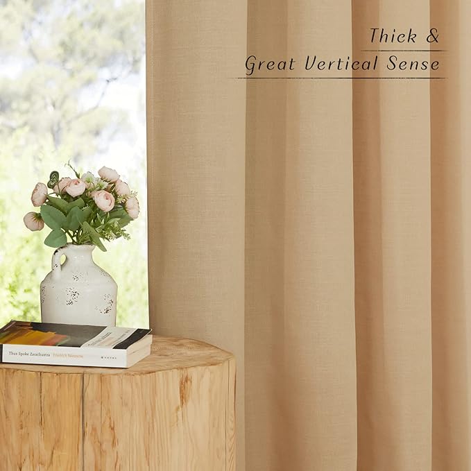 NICETOWN Linen Curtains 96 inches Long - Image 5