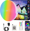 Neon Rope Lights, JIAMEI 19.6FT RGB LED Strip Lights, App Control, IR Remote, Music Syncing, Outdoor IP67 Waterproof, Flexible Strip Cuttable for BedHead,Underbed,Ceiling,Background Wall