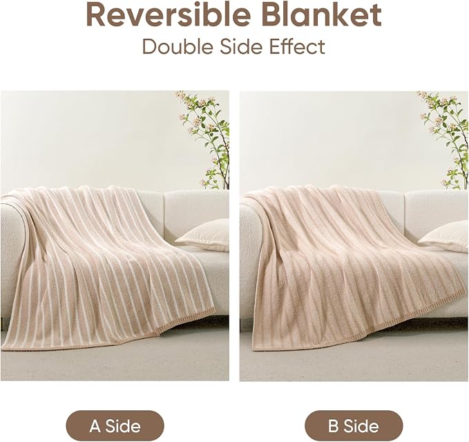 Snuggle Sac Ultra Soft Beige Throw Blanket - Image 4