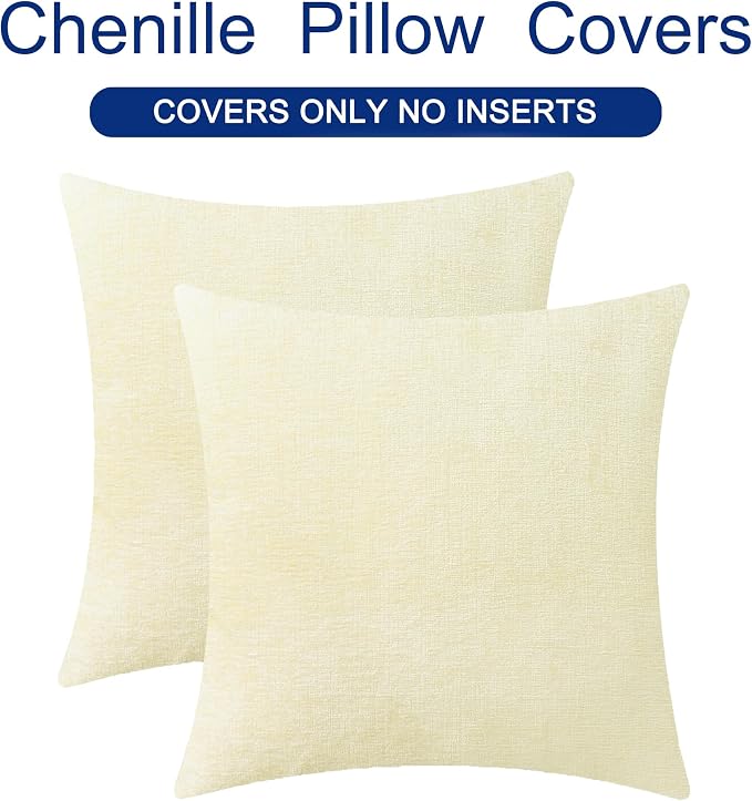 CaliTime Decorative Couch Throw Pillow Covers 24 X 24 Inches Beige | Pack of 2 - Image 6