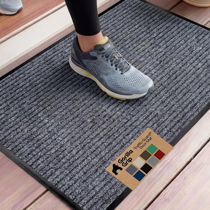 GORILLA GRIP Waterproof Traffic Guard Door Mat, 35x23 Indoor Outdoor Durable by Unknown