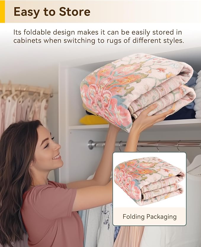 RELEANY Washable Area Rug, Round 10ft, Water Repellent, Pet Friendly, Vintage - Image 6