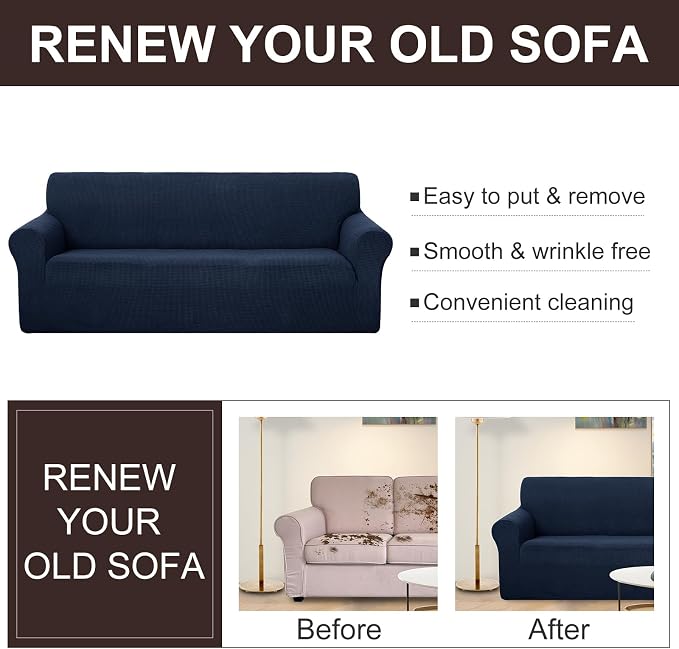 U-NICE HOME Loveseat Cover Stretch Couch Cover Sofa Slipcover, 1-Piece Sofa - Image 5