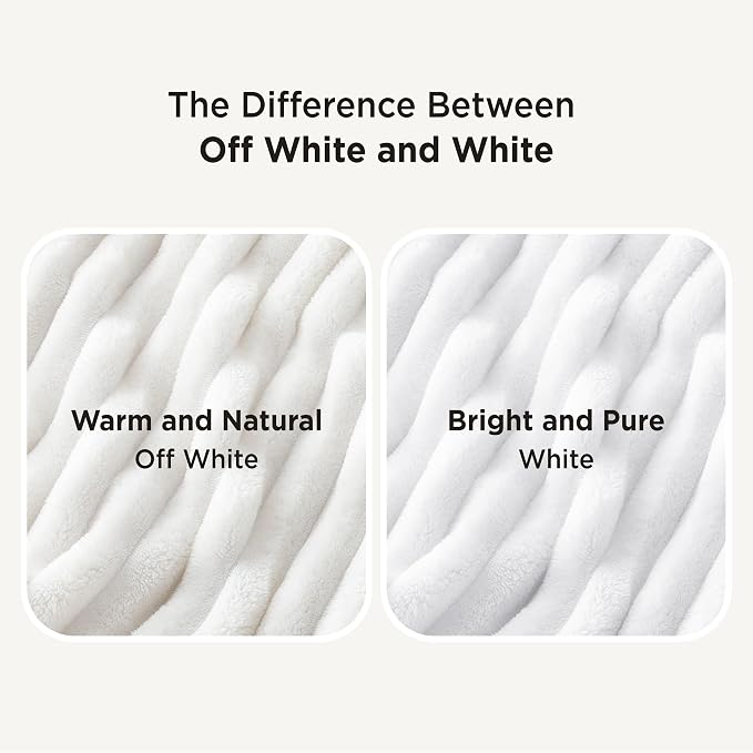 Bedsure Soft Throw Blanket for Couch Decor Gifts Bright White 50"x70" | - Image 8
