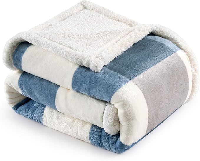 PU MEI Sherpa Throw Blanket for Couch Sofa 50“*60”-Fuzzy Soft Cozy Fleece Thick - Image 6
