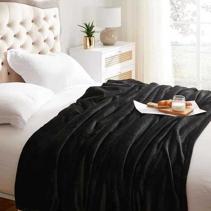 KMUSET Fleece Blanket Grey Queen Size Lightweight Cozy Plush Microfiber Solid - Image 2