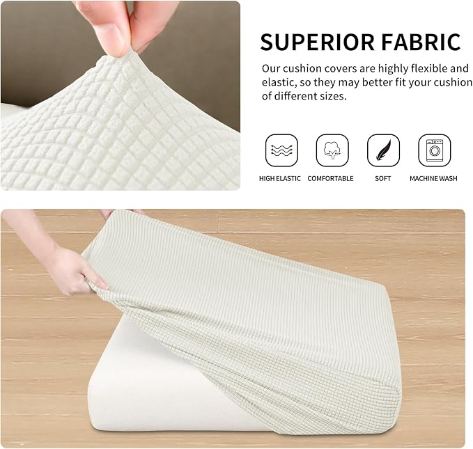 Easy-Going Stretch 2 Pieces Couch Cushion Cover - Image 5