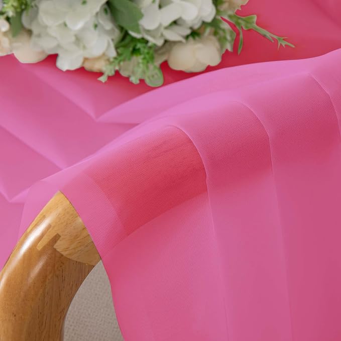Hot Pink Sheer Curtains 84 Inches Long - Image 6